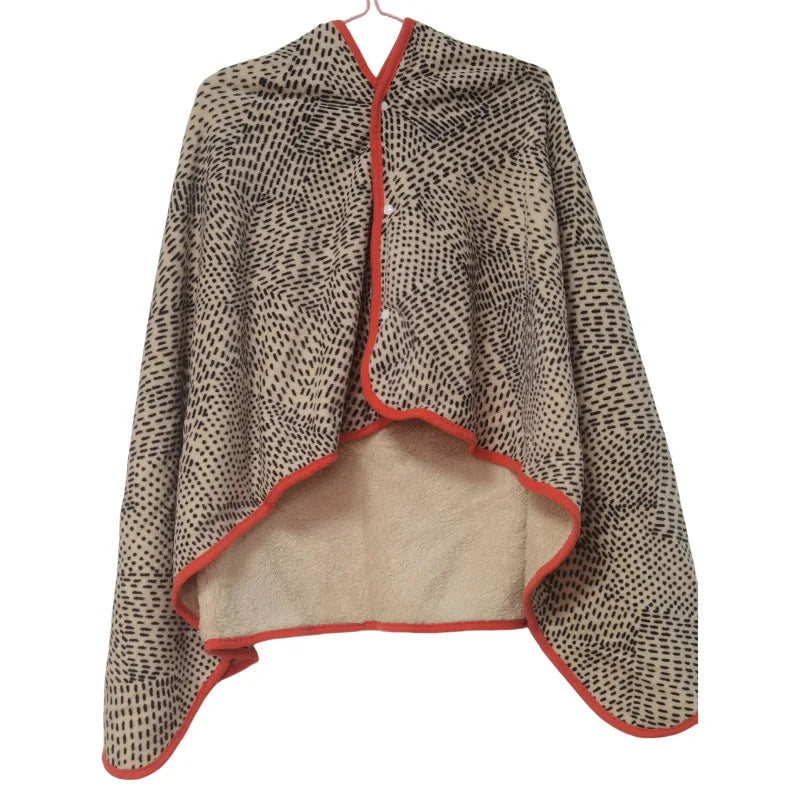 Cozy Plaid Wearable Blanket Wrap – Soft Fleece Shawl Throw