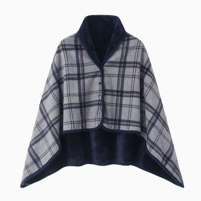 Cozy Plaid Wearable Blanket Wrap – Soft Fleece Shawl Throw