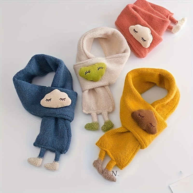 Cute Cloud Knit Scarf for Kids