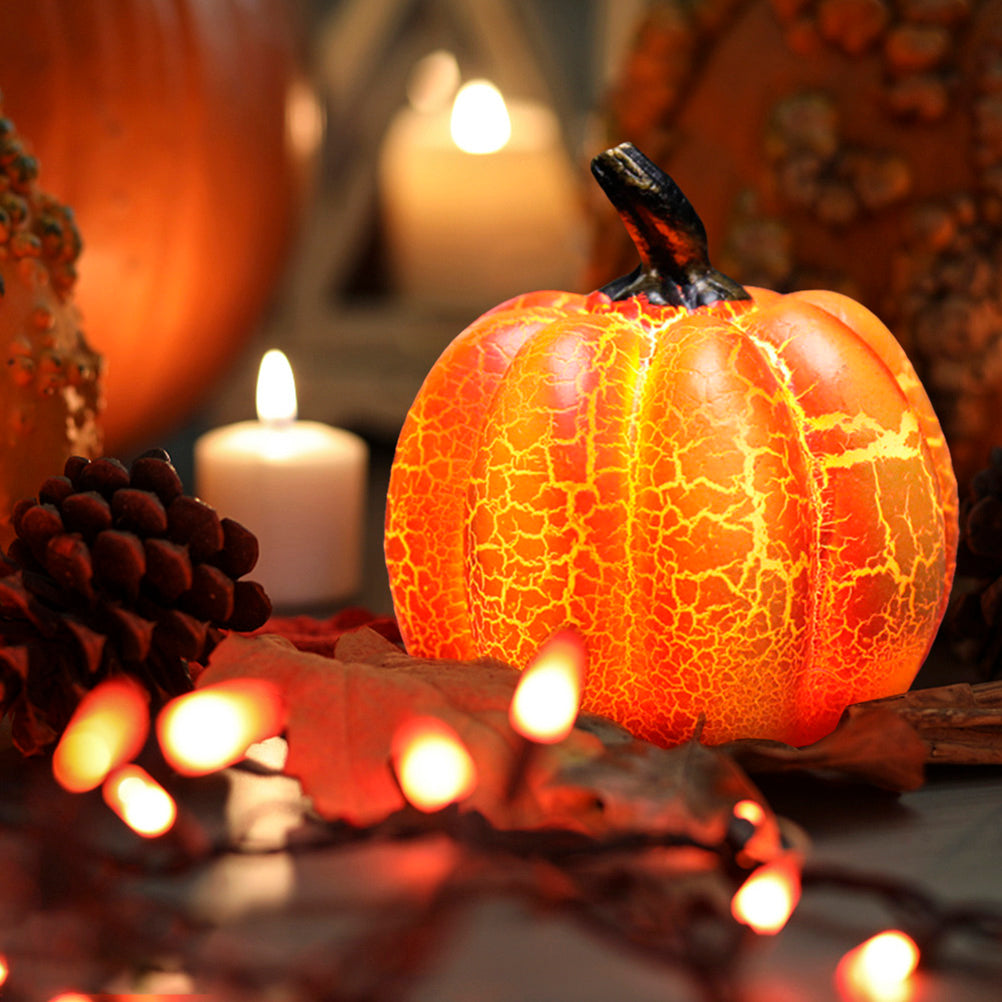 LED Halloween Pumpkin Lantern – Flameless Resin Pumpkin Light